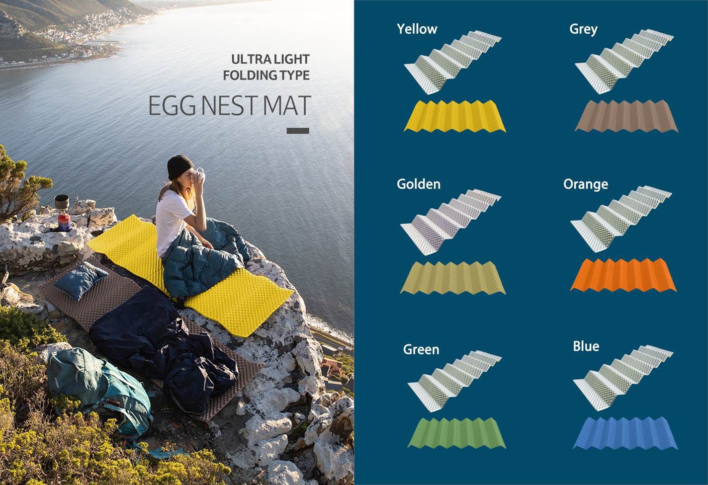 IXPE Foam Egg Crate Sleeping Pad, Single Sleeping Mat